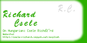 richard csele business card